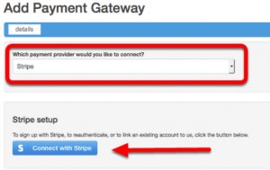 Schermata Aggiungi gateway di pagamento